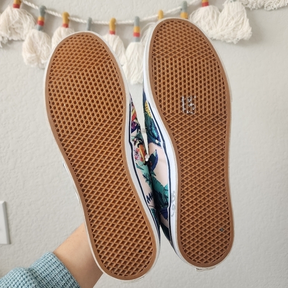 Vans Toucan Floral Tropical Flamingo Low Top Blue Sneaker Comforf Walking 11 - Picture 11 of 11